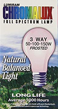 Chromalux Lumiram Full Spectrum 3 Way 50/100/150 watts - Frosted - 1 Light Bulb