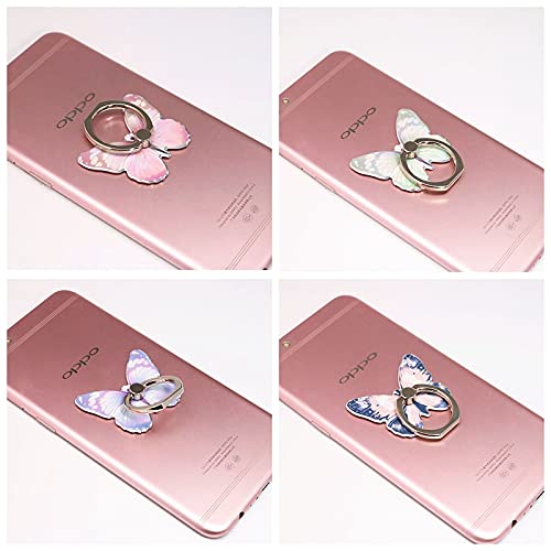 Ralcosuss Cute Butterfly Phone Ring Finger Holders, Cell Phone Ring Stands Mount Smartphone Kickstand For Desk 360 Degree Rotati