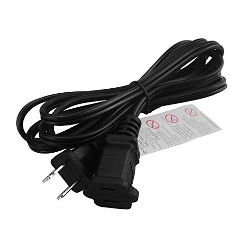 6Ft(1.8M) Polarized Us 2 Prong Male Female Extension Power Cord Cable, 2 Outlet Extension Cable Cord Us Ac 2 Prong Male/Female P