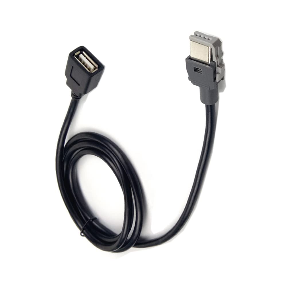Qingrong Car 4Pin Female To Usb Female Adaptor Cable Media Central Unit Usb Interface Adapter Compatible With Kia Elantra Hyunda