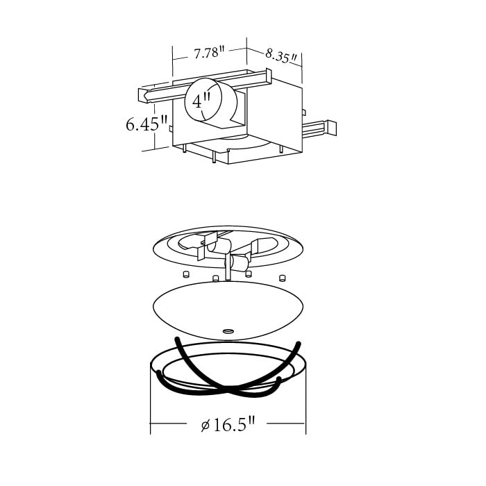 Good Housekeeping Kingsley (81031) Decorative 90 Cfm 2.5 Sones Bathroom Ventilation Exhaust Fan With Lighting (Matte Black)