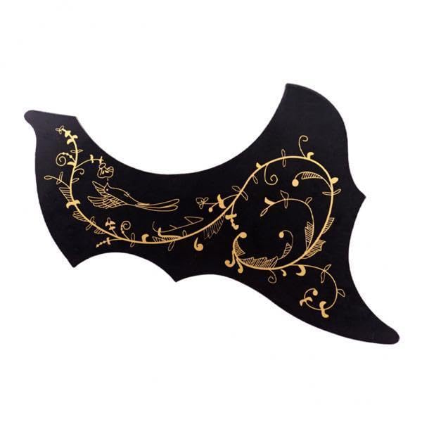 Calandis 2Xleft Handed 40/41 Folk Guitar Pickguard Anti Scratch Plate Black+Gold | Pickguards | Guitar Parts | Parts & Accesso