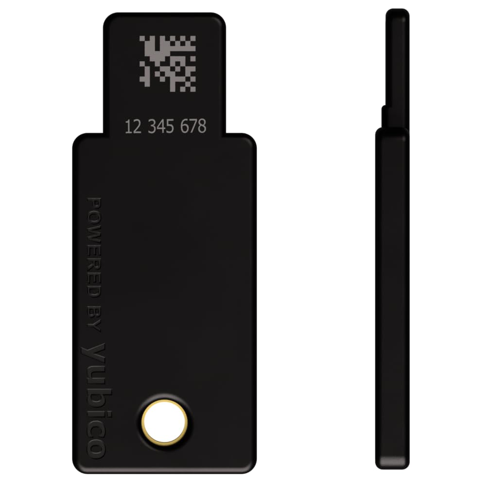 Yubico YubiKey 5 NFC - USB-A & NFC Two-Factor Authentication Security Key, FIDO Certified, Black, Protect Your Online Accounts