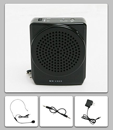 Voicebooster Voice Amplifier 12Watts Black Mr1505 By Tk Products, Portable, For Teachers, Coaches, Tour Guides, Presentations, Costumes, Etc.