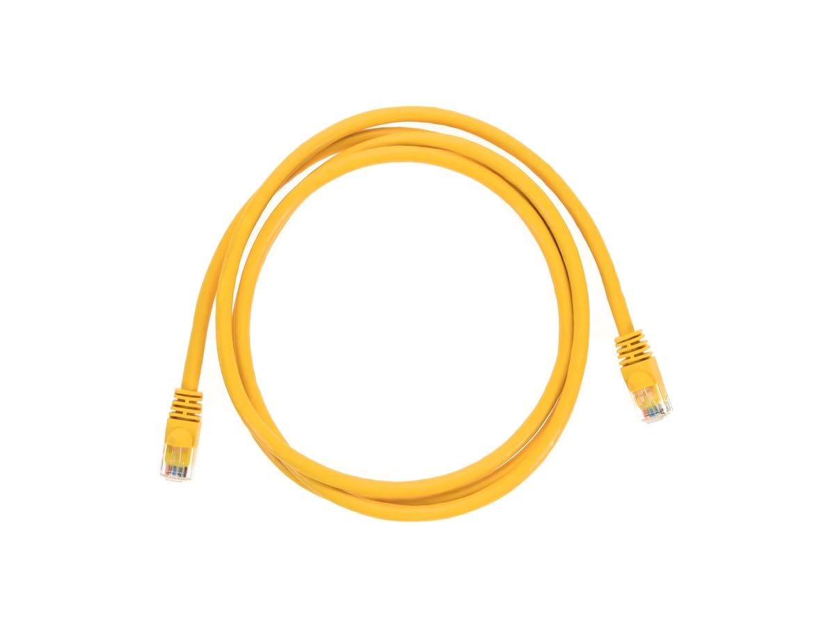 Monoprice Cat6 Ethernet Patch Cable   Snagless Rj45, Pure Bare Copper, 550Mhz, Utp, 24Awg, 5 Feet, Yellow   Fullboot Series