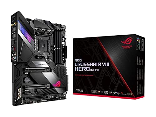 Asus Rog X570 Crosshair Viii Hero (Wi Fi) Atx Motherboard With Pcie 4.0, On Board Wifi 6 (802.11Ax), 2.5 Gbps Lan, Usb 3.2, Sata