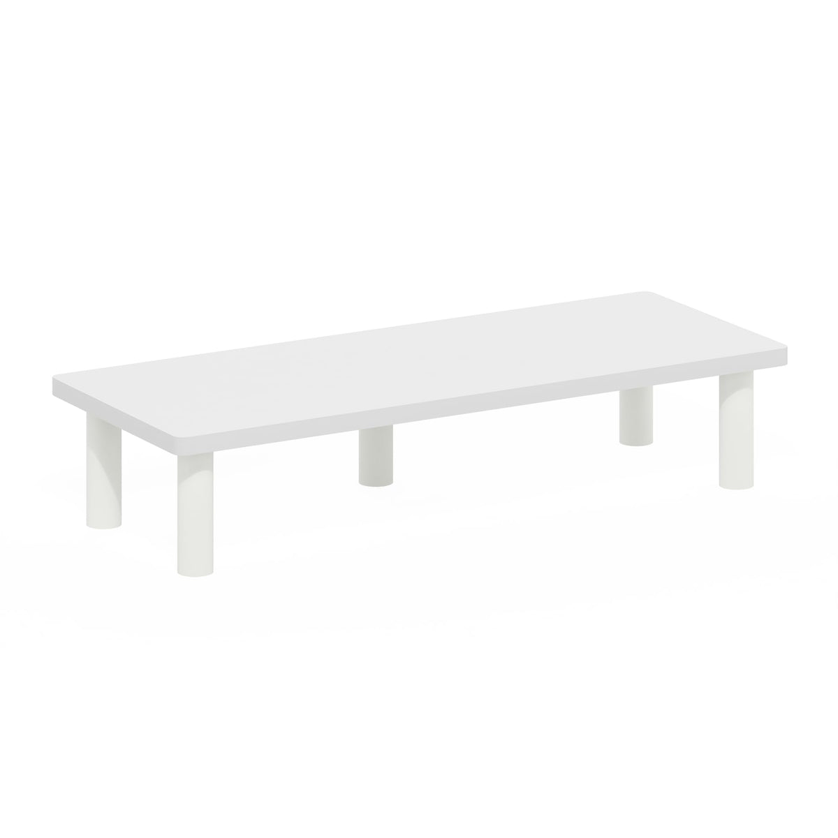 Furinno Turn-N-Tube Monitor Riser Stand, White/White