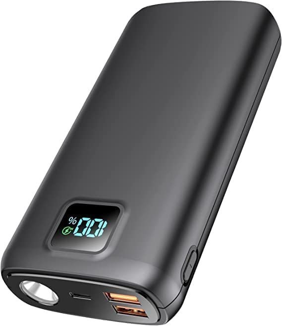 Portable Charger Power Bank   40000Mah Power Bank Pd 30W And Qc 4.0 Quick Charging Built In Bright Flashlight Led Display 2 Usb