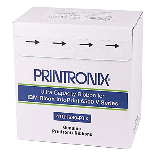 Printronix 41U1680 Ptx Twin Spool Ribbon Pack Of 6 Black