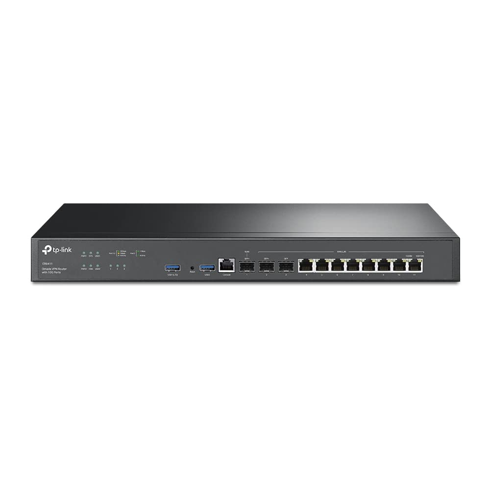 Tp Link Er8411 | Enterprise Wired 10G Vpn Router | Up To 10 Wan Ports | High Network Capacity | Spi Firewall | Support Omada Sdn