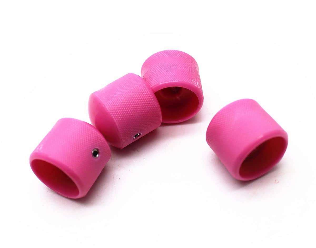 Tuoren Plastic Guitar Control Knob Volume Tone Control Dome Knobs For Electric Guitar Bass 4Pcs (Pink)