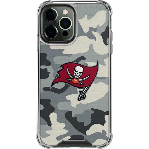 Skinit Clear Phone Case Compatible With Iphone 13 Pro Max   Officially Licensed Nfl Tampa Bay Buccaneers Camo Design