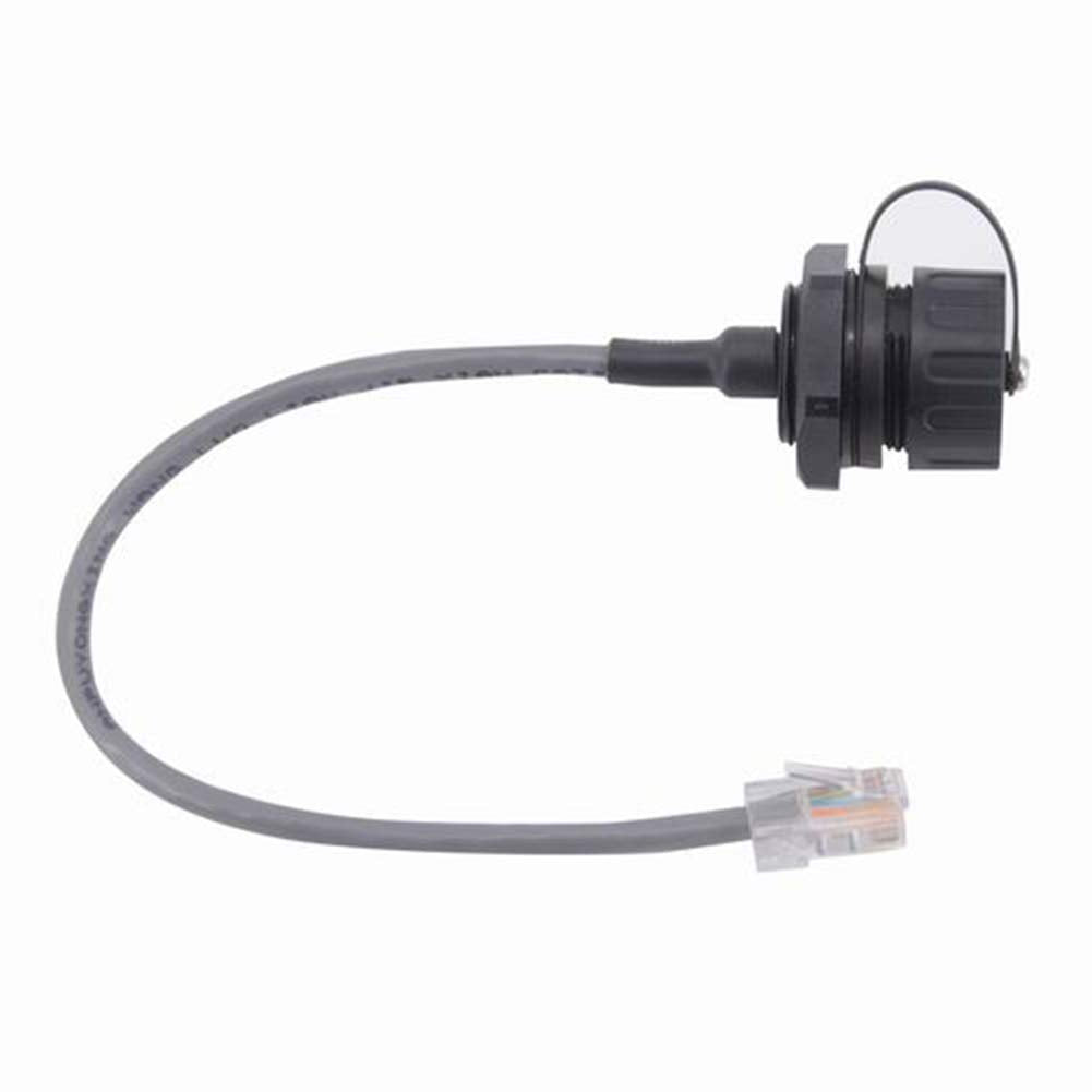 Anmbest 5Pcs Panel Mounting Rj45 Waterproof Connector M25 Cat5/5E Ethernet Lan Cable Coupler With Waterproof/Dust Cap Cover 25Cm