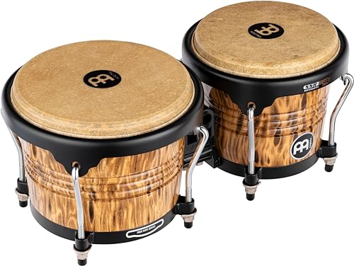 Meinl Percussion Bongos Hand Drum Set 6.75' And 8' With Hardwood Shells And Tuning Key � Not Made In China � Marathon Designer Series, 2 Year Warranty (Fwb190Lb)