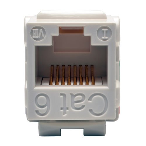 Tripp Lite Cat6/5E White Wallplate Keystone Jack, Punch Down/Rj45 F Taa Gsa (N238 001 Wh)