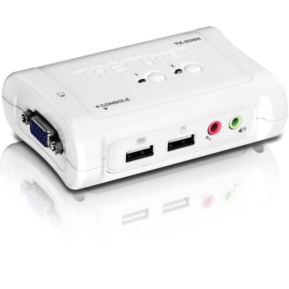 TRENDnet 2Q72568 2-Port USB KVM Switch Kit w/Audio