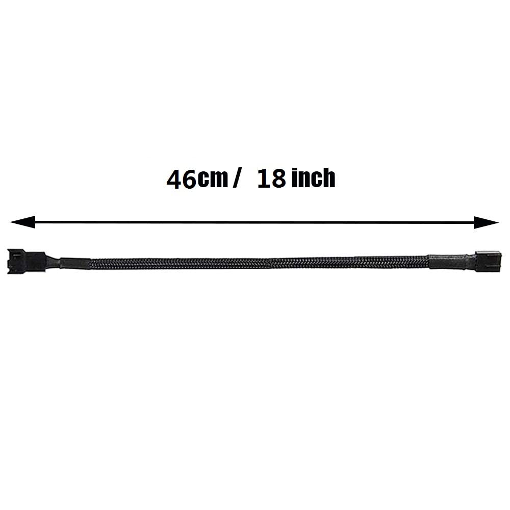Skineat 18'' Pwm Fan Extension Cable,4 Pin Fan Extension Cable,Cable Extension Pc,Pc Fan Extension Cable, Pwm Fan Extension Cabl