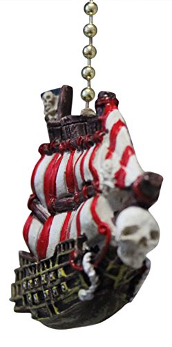 Pirate Ship Skull And Crossbones Ceiling Fan Pull