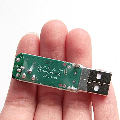 Acxico 2Pcs 5V Usb Charger Module For 2S 7.4V Lithium Li Ion Li Po 18650 Battery Packs 8.4V