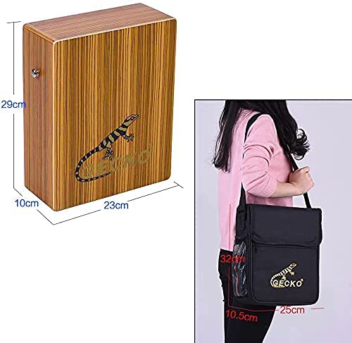 Gecko Travel Cajon Box Drum Wooden Percussion Box Musical Instrument Cajon Box Drum Basic Box Drum With Carrying Bag