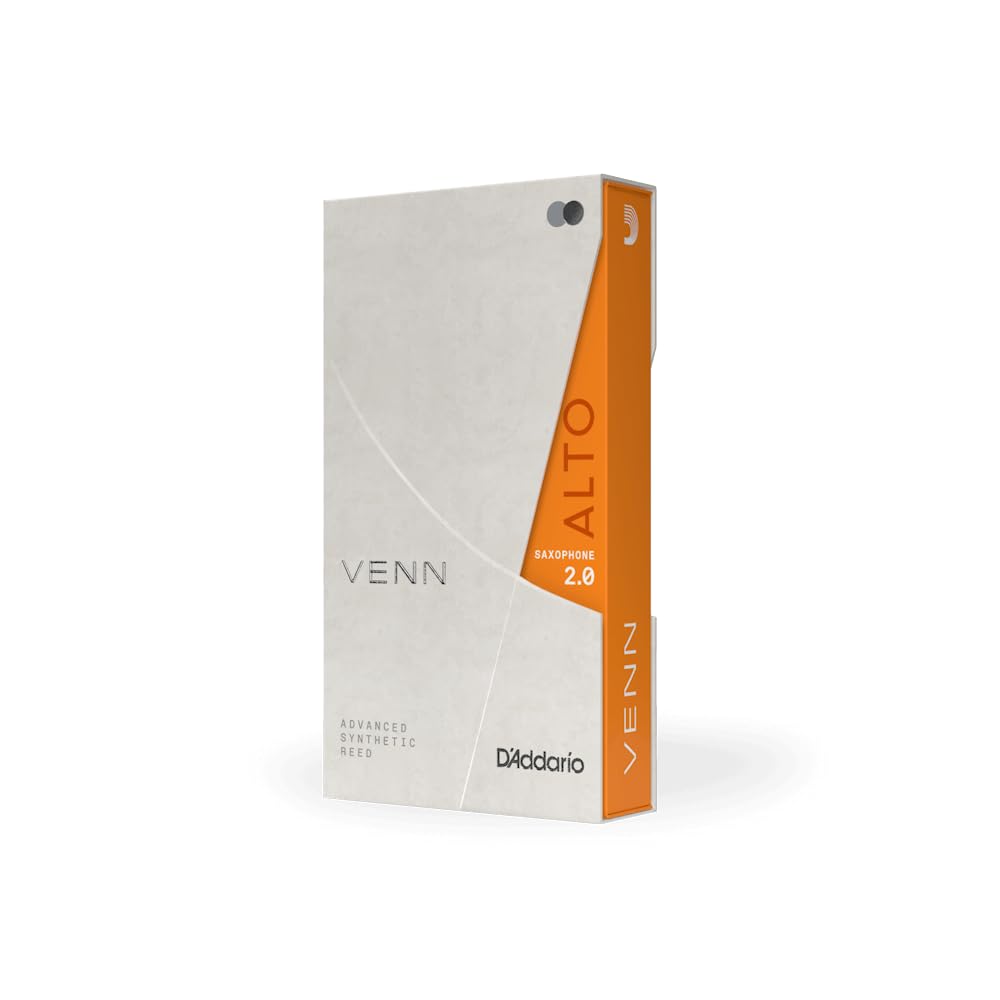 D'Addario Venn G2 Synthetic Alto Saxophone Reeds   Alto Sax Reeds With Advanced Synthetic Reed Construction Of Polymer Fibers, R
