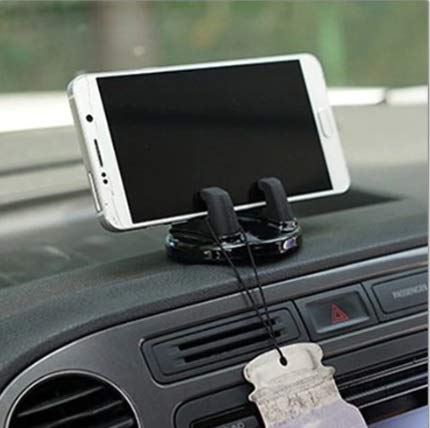 True Line Automotive Universal Car Cell Phone Dashboard Mounted Holder 360 Degrees Swivel Mounting Kit (Black)