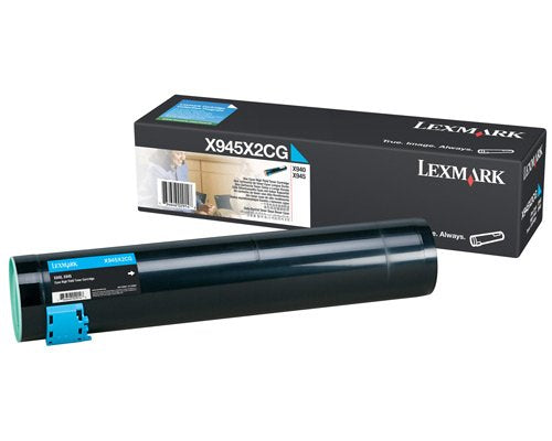Lexmark X945X2Cg High Yield Toner, 22000 Page Yield, Cyan