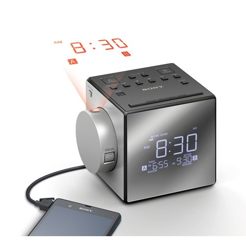 Sony Icfc1Pj Clock Radio With Time Projector (1.57 Inch Speaker)