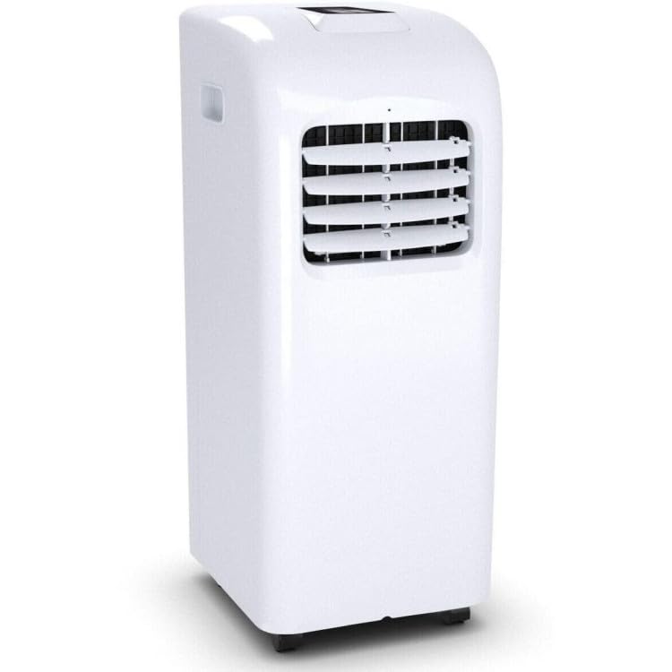 Costway Ashrae 8000 Btu Portable Air Conditioner With Remote Control, Energy Efficient For Rooms Up To 400 Sq. Ft, Cooling, Dehu