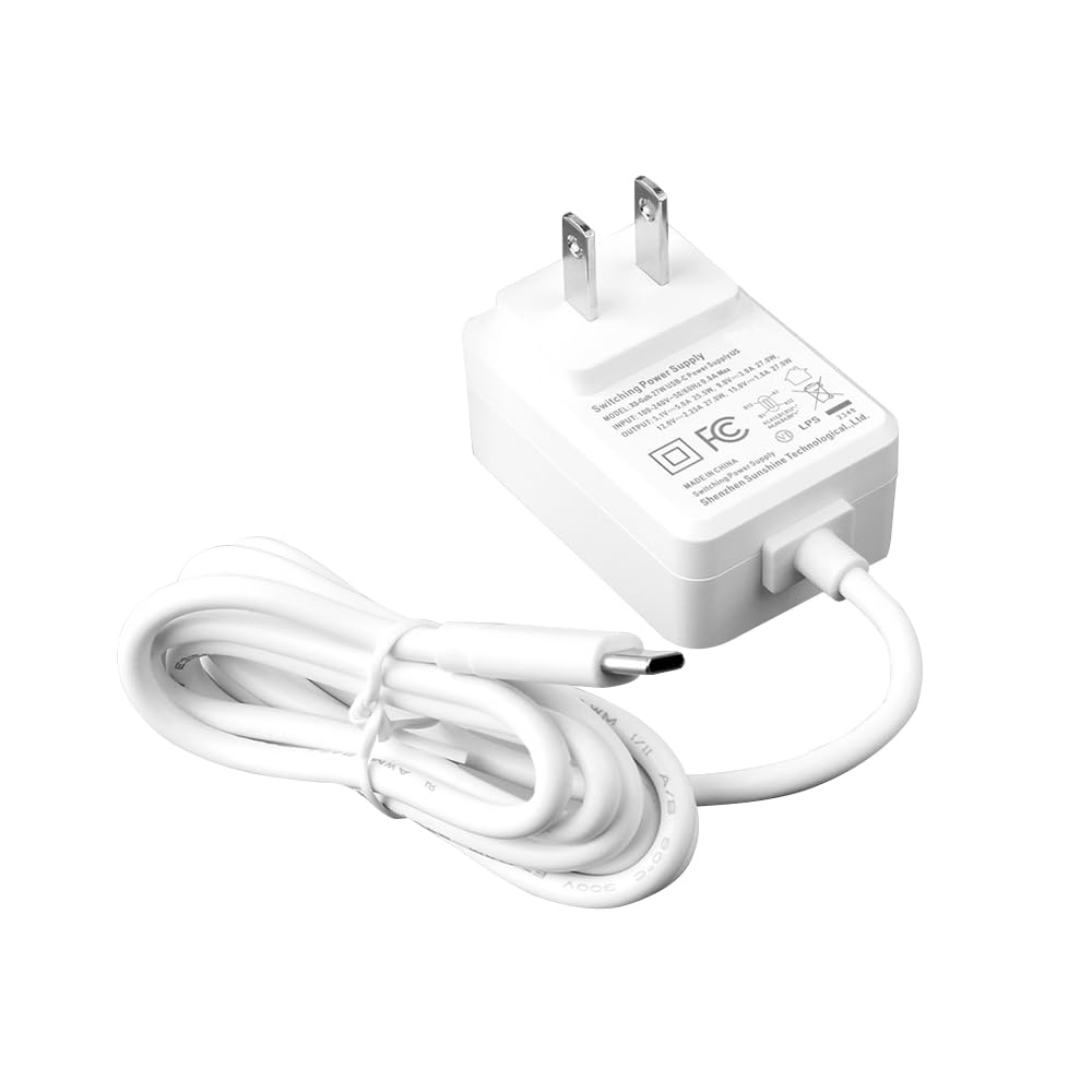Pd 27W Usb C Power Supply 5.1V / 5A Psu Charger For Raspberry Pi 5 White