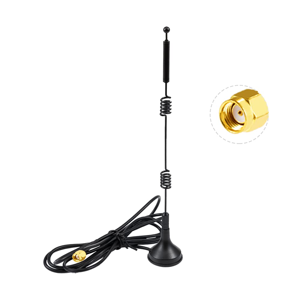 Pobady Wifi Antenna 2.4G /5G/5.8G Dual Frequency 12Dbi Mimo Omnidirectional Signal Booster Magnetic Base Rp Sma Adapter 1.5M 4.9