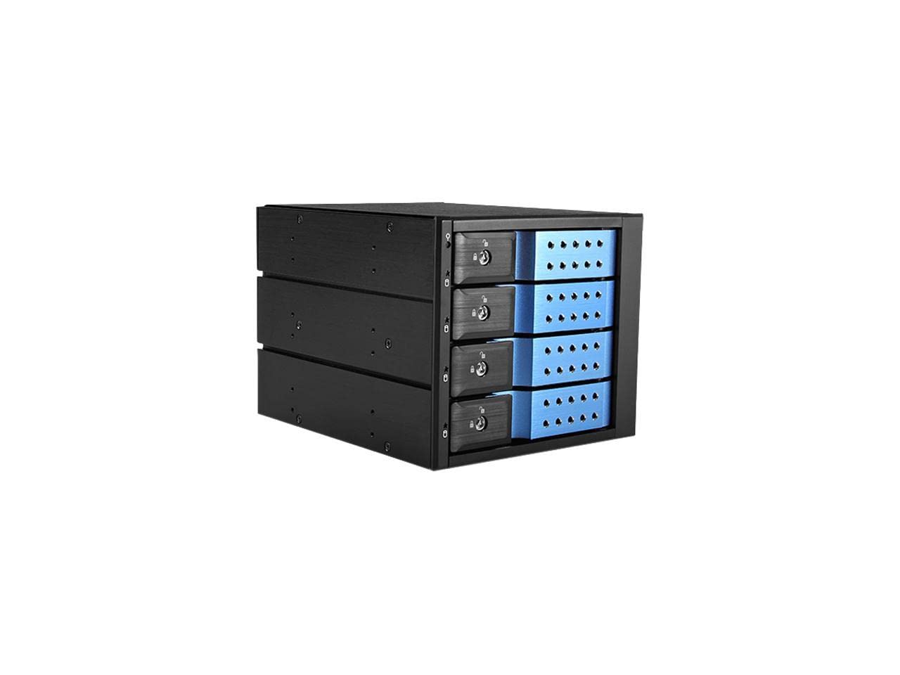 Istarusa I Star Bpn De340Hd Blue Trayless 3X 5.25 To 4X 3.5 12Gb/S Hdd Hot Swap Rack