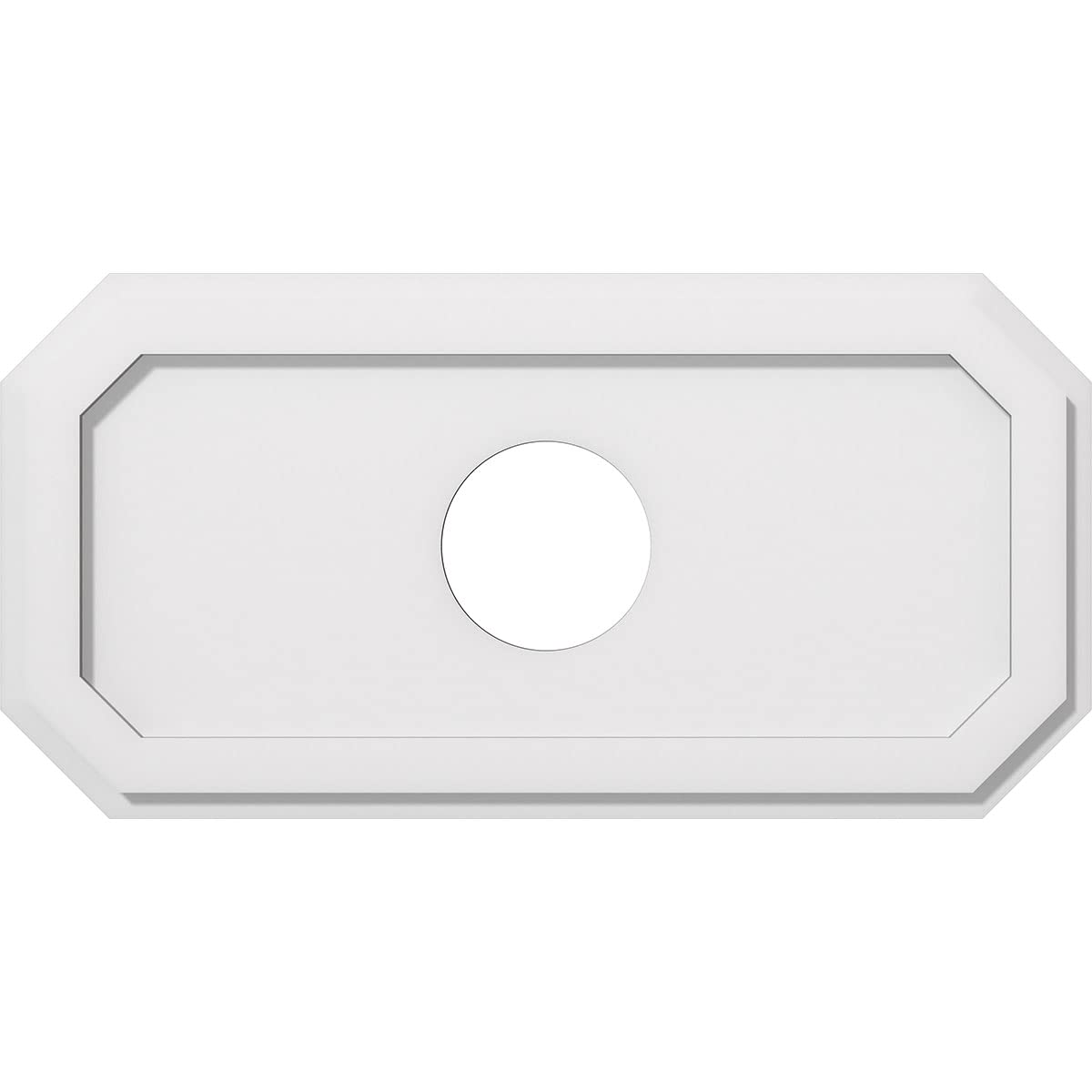 Ekena Millwork Cmp26X13Ed 05000 Emerald Architectural Grade Pvc Contemporary Urethane Ceiling Medallions 26''W X 13''H X 5''Id X