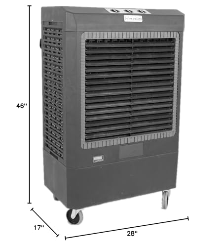 Hessaire Mc61V Portable Evaporative Cooler, 5300 Cubic Feet Per Minute, Cools 1,600 Square Feet