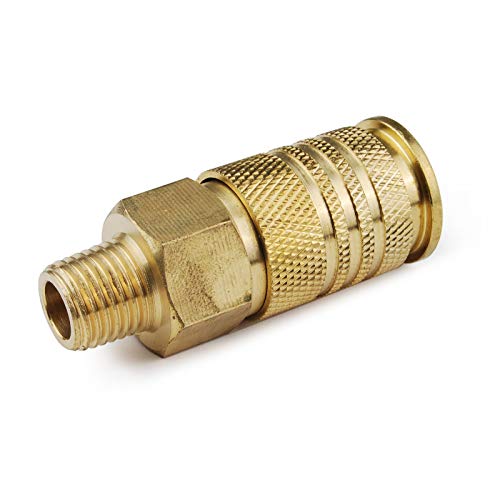 Primefit Uc1414Mb 1/4 Inch Universal Brass Coupler With 1/4 Inch Male Npt
