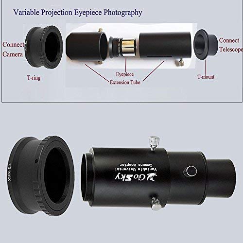 Gosky Deluxe Telescope Camera Adapter Kit For Sony E-Mount (Mirrorless) Cameras (E-Mount - Including Nex, A7 & Vg Series)- For T
