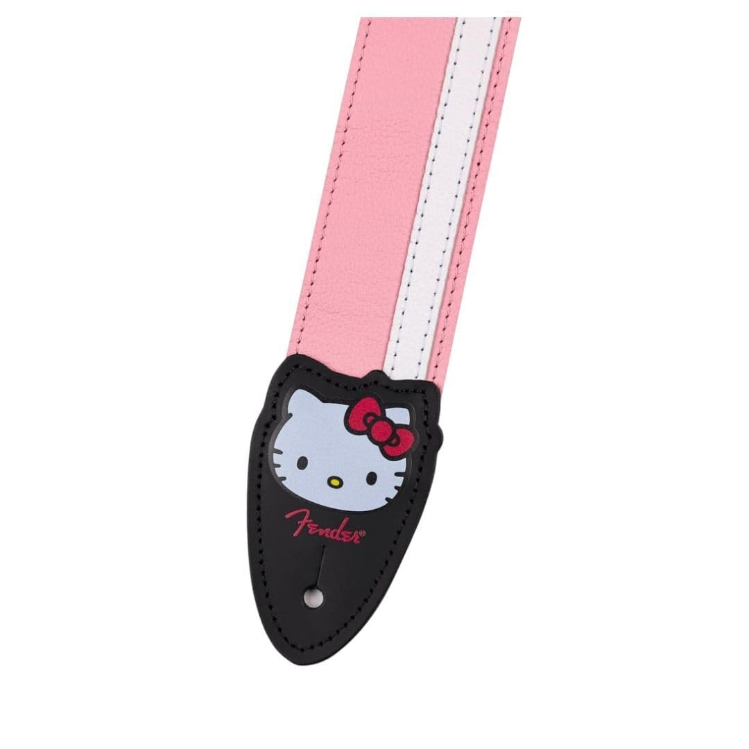 Fender Hello Kitty Leather Strap, Adjustable Length From 34 To 59, Leather Ends, Pink
