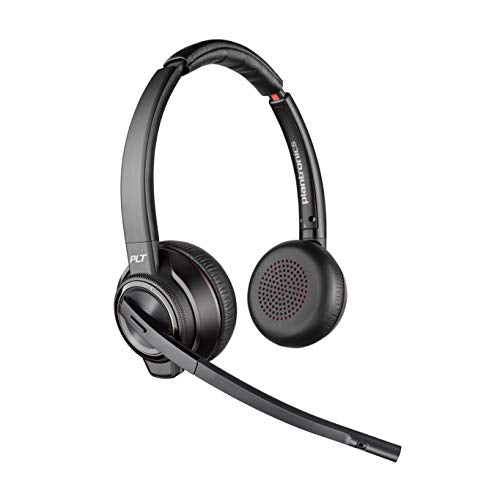 Plantronics   Savi 8220 Office Wireless Dect Headset (Poly)   Dual Ear (Stereo)   Compatible To Connect To Pc/Mac Or To Cell Pho