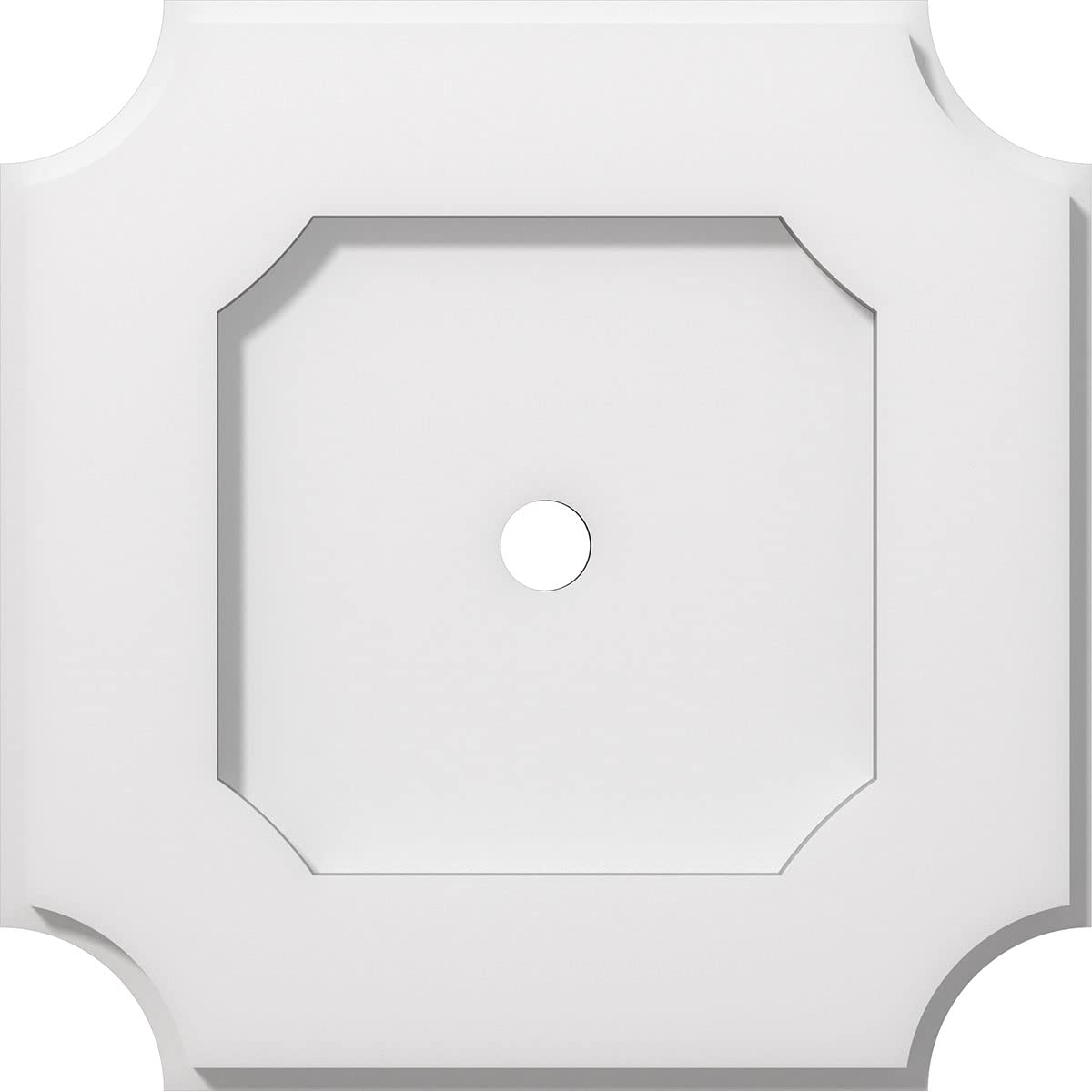 Ekena Millwork Cmp12Le 01000 Locke Architectural Grade Pvc Contemporary Urethane Ceiling Medallions 12''Od X 1''Id X 7''C X 1''P