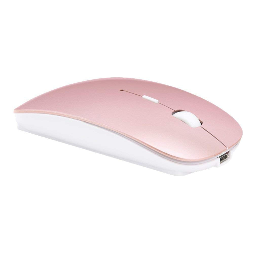ZERU Bluetooth Mouse - Rechargeable Wireless Mouse for MacBook, PC, iPad Pro - Bluetooth 5.2, Rose Gold, Model ZE689