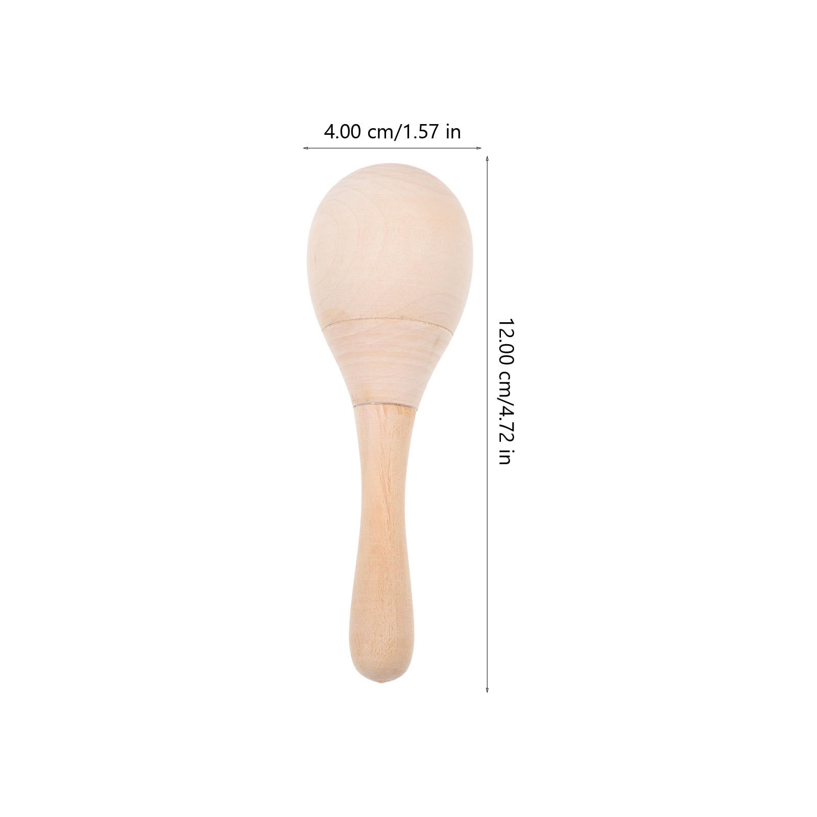 Ultnice Mini Wooden Maracas Wood Hand Maracas Blank Percussion Rattles Unfinished Wooden Maracas Diy Blank Maracas (10Pcs)