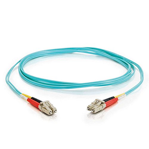 C2G 01110 Om3 Fiber Optic Cable   Lc Lc 10Gb 50/125 Duplex Multimode Pvc Fiber Cable, Aqua (1.6 Feet, 0.5 Meters)