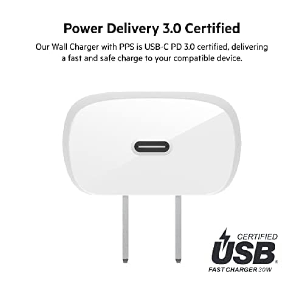 Belkin 30 Watt Usb C Wall Charger   Usb Type C Charger Fast Charging For Apple Iphone 14, 14 Pro, 14 Pro Max, 13, 13 Pro, 13 Pro