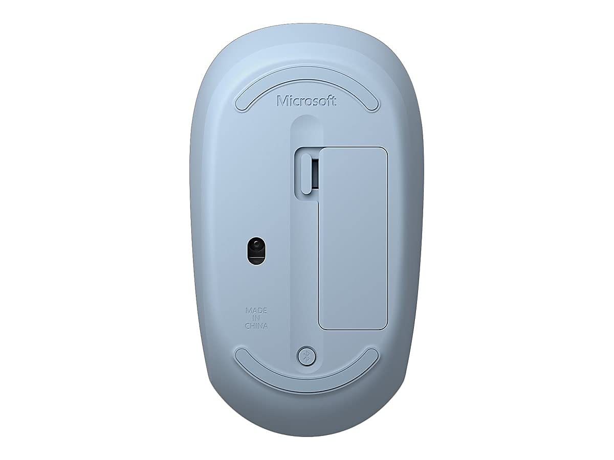 Microsoft Bluetooth Mouse - Pastel Blue. Comfortable Design, Right/Left Hand Use, 4-Way Scroll Wheel, Wireless Bluetooth Mouse F