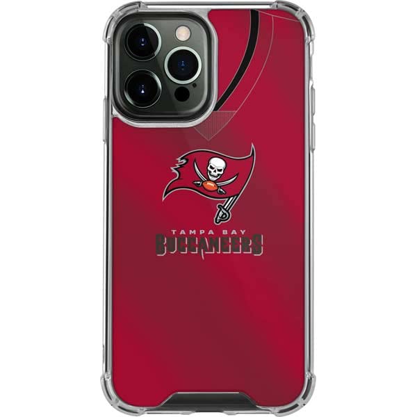 Skinit Clear Phone Case Compatible With Iphone 13 Pro Max   Officially Licensed Nfl Tampa Bay Buccaneers Team Jersey Design