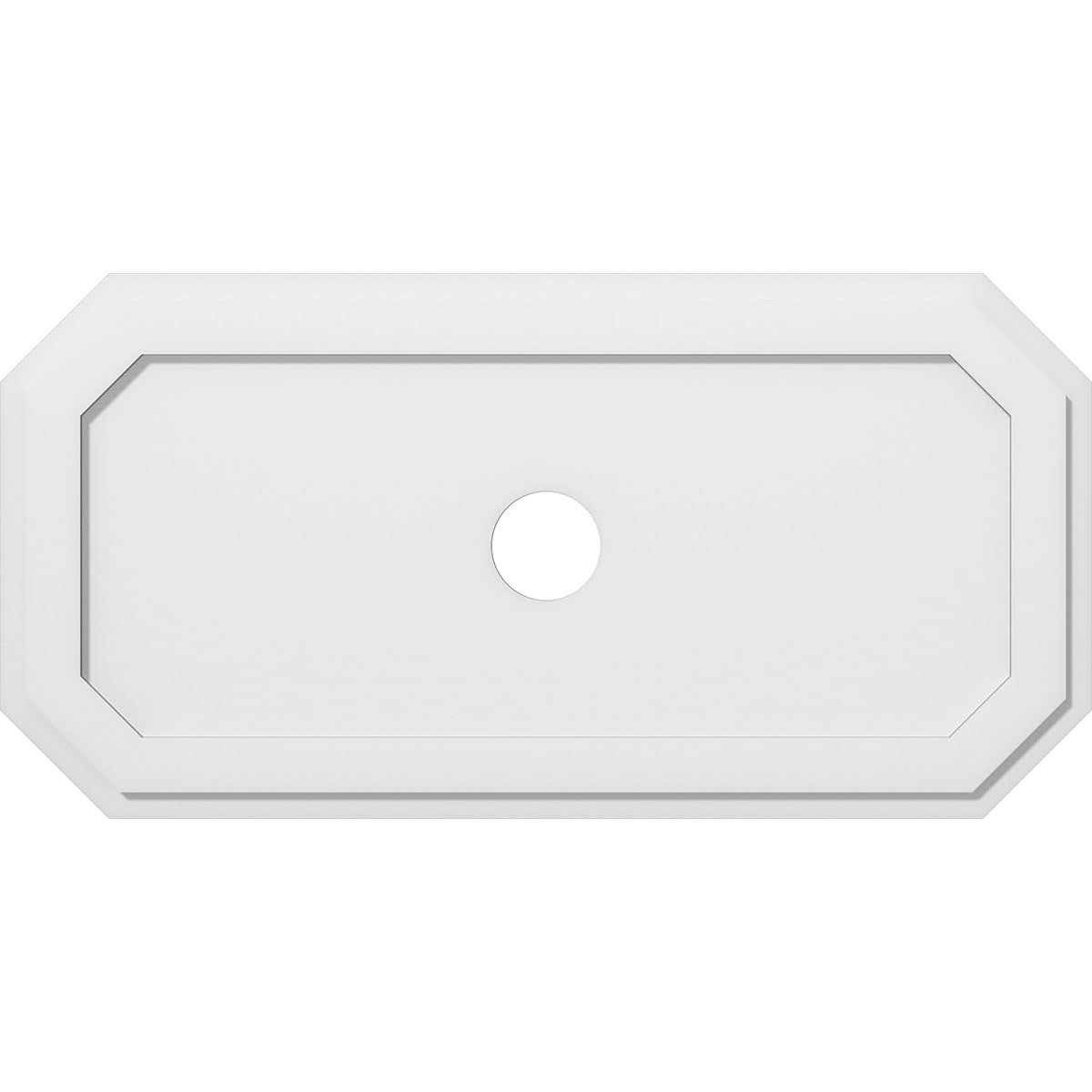 Ekena Millwork Cmp40X20Ed 04000 Emerald Architectural Grade Pvc Contemporary Urethane Ceiling Medallions 40''W X 20''H X 4''Id X