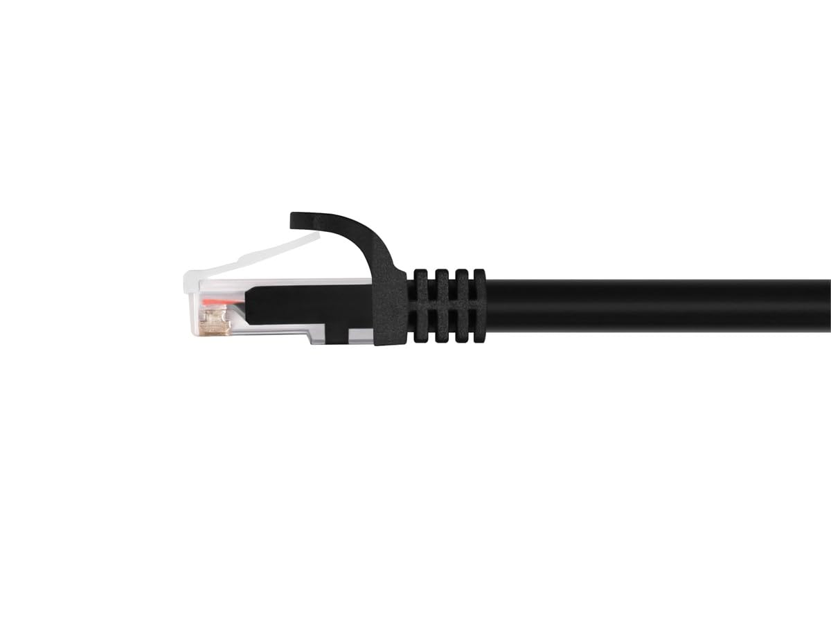 Monoprice Cat5E Ethernet Patch Cable   Snagless Rj45, Stranded, 350Mhz, Utp, 24Awg, 30 Feet, Black   Flexboot Series