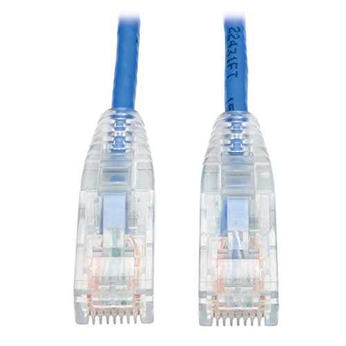 Tripp Lite Cat6 Gigabit Patch Cable, Rj45 M/M, Gigabit, Snagless, Utp, Molded, Slim, Blue, 3 Ft. (N201 S03 Bl)