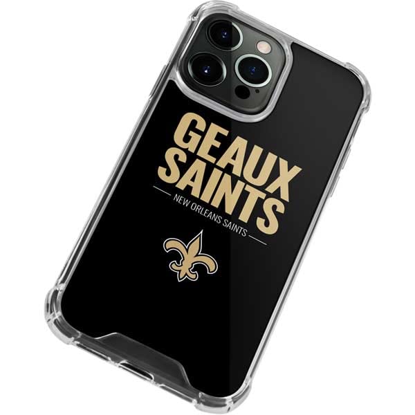 Skinit Clear Phone Case Compatible With Iphone 14 Pro Max   Officially Licensed Nfl New Orleans Saints Team Motto Design