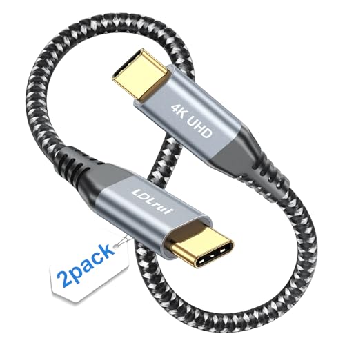 Usb C To Usb C 3.2 Gen 2X2 Cable 1Ft 2Pack W/ 20Gbps Type C Data Transfer 100W Power Delivery 4K Video Output, Compatible With Thunderbolt 3 For Samsung T9 Ssd, Iphone 15 Pro, Ipad Pro, Usb C Monitor